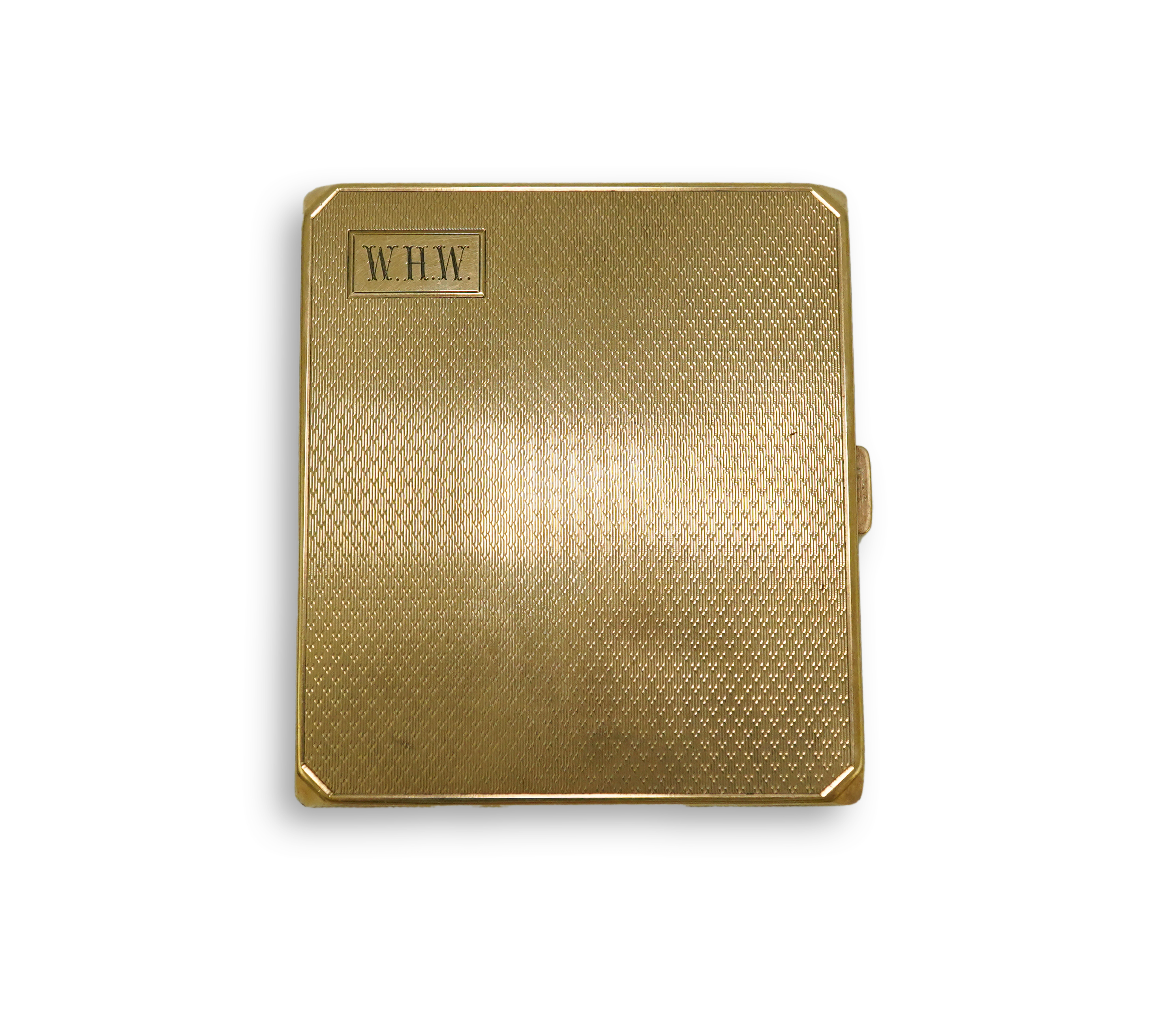 A 9ct gold cigarette case, circa 1930